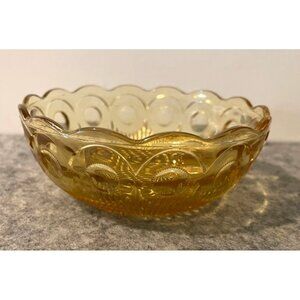 Vintage Bartlett Collins Manhattan Amber Depression Glass  # 1488